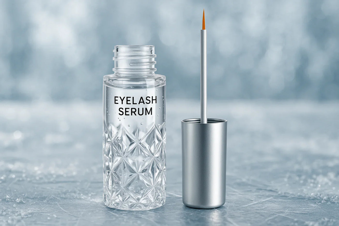 Eyelash serum makeup