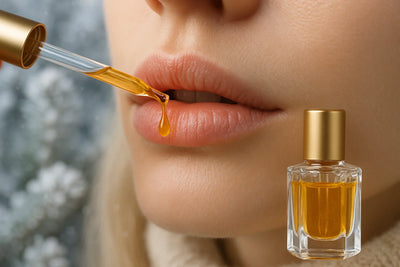 Lip oil makeup