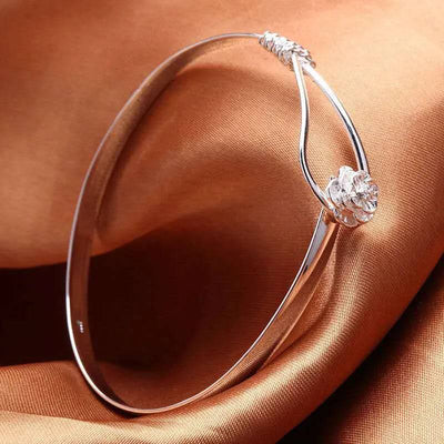 Sterling Silver Adjustable Open Leaf Hair Cuff Bracelet
