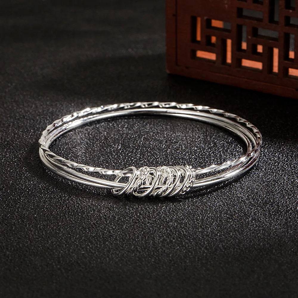 Sterling Silver Adjustable Open Leaf Hair Cuff Bracelet