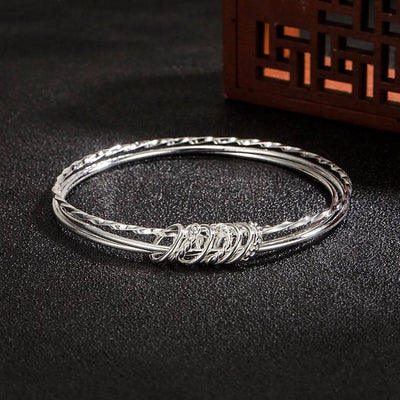 Sterling Silver Adjustable Open Leaf Hair Cuff Bracelet