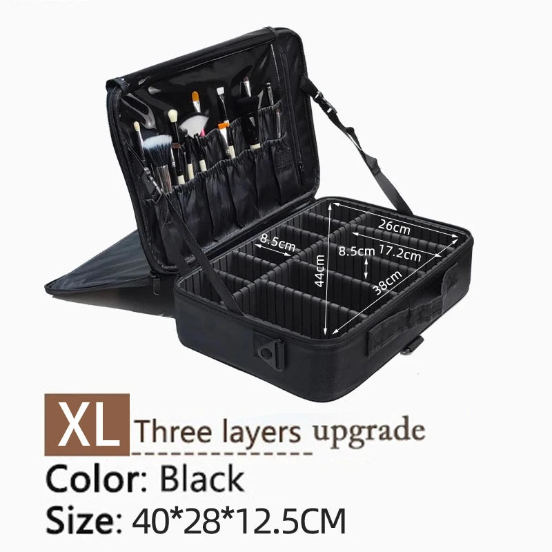 Professional Makeup Case Female Travel Big Capacity Beauty Nail ToolBox Cosmetic Organizer Suitcases For Makeup Storage Boxs