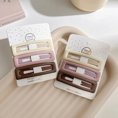 3/6 Pcs/Set Women Girls Fashion Coffee Color Geometric Stars Ornament Hair Clips Adult Sweet Hairpins Female Hair Accessories