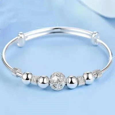 Sterling Silver Adjustable Open Leaf Hair Cuff Bracelet