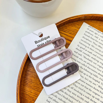 3/6 Pcs/Set Women Girls Fashion Coffee Color Geometric Stars Ornament Hair Clips Adult Sweet Hairpins Female Hair Accessories
