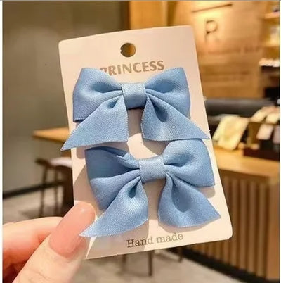 2 Piece Bow Hair Clip Elegant Flower Hair Clips For Kids Ladies Set Hairpin Hair Accessories Korean Style Bair Accessories