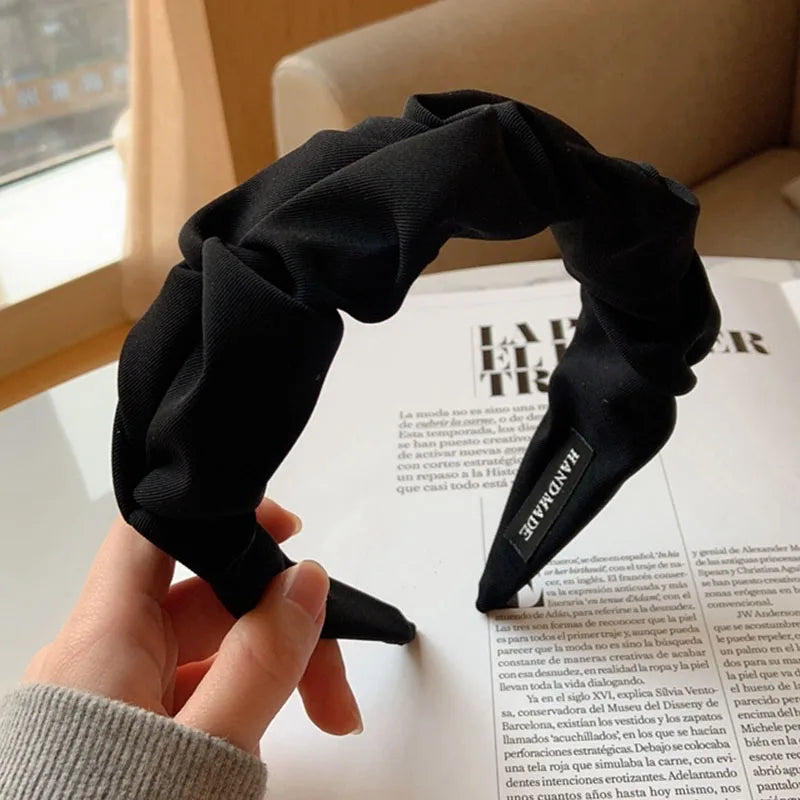 New Fashion Hair Hoop Hair Bands for Women Girls Flower Solid Color Headbands Designer Wide Hairband Hair Accessories Headwear