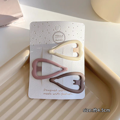 3/6 Pcs/Set Women Girls Fashion Coffee Color Geometric Stars Ornament Hair Clips Adult Sweet Hairpins Female Hair Accessories