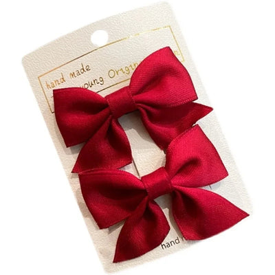 2 Piece Bow Hair Clip Elegant Flower Hair Clips For Kids Ladies Set Hairpin Hair Accessories Korean Style Bair Accessories