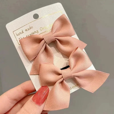 2 Piece Bow Hair Clip Elegant Flower Hair Clips For Kids Ladies Set Hairpin Hair Accessories Korean Style Bair Accessories