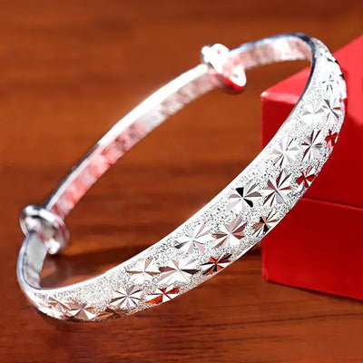 Sterling Silver Adjustable Open Leaf Hair Cuff Bracelet