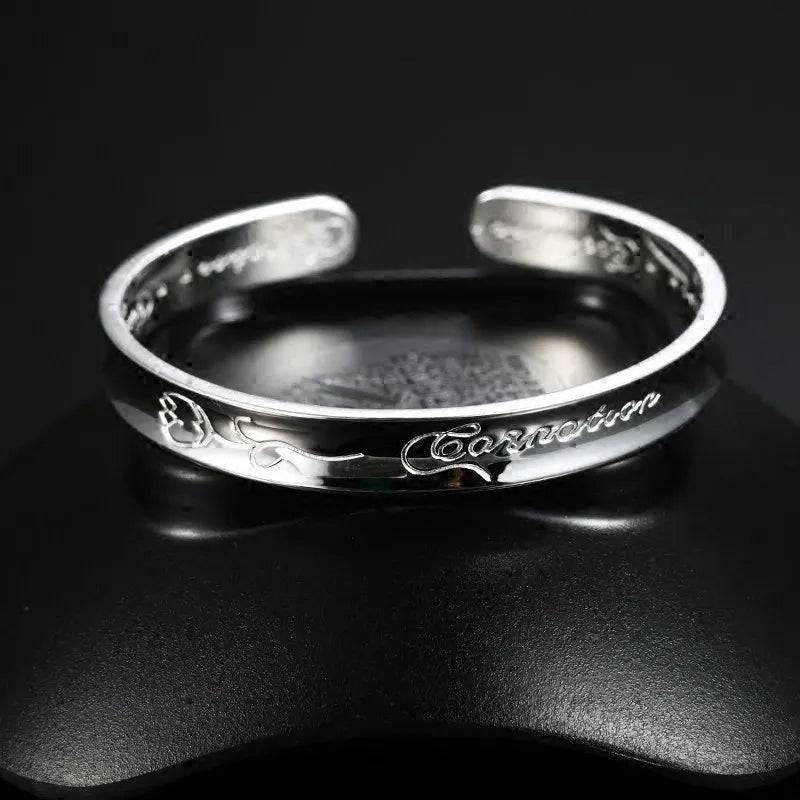 Sterling Silver Adjustable Open Leaf Hair Cuff Bracelet