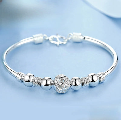 Sterling Silver Adjustable Open Leaf Hair Cuff Bracelet